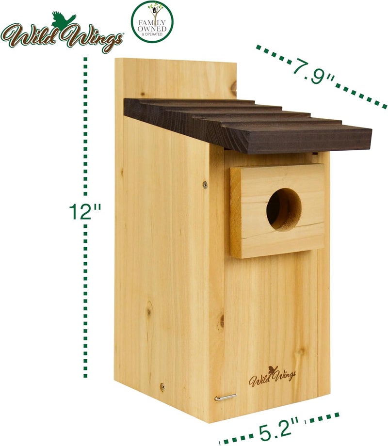Wild Wings WWCH3 Cedar Blue Bird Box House - Image 2